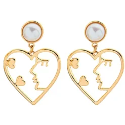 Earrings*Boogzel Clothing Love Connection Heart Earrings Gold