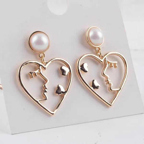 Earrings*Boogzel Clothing Love Connection Heart Earrings Gold