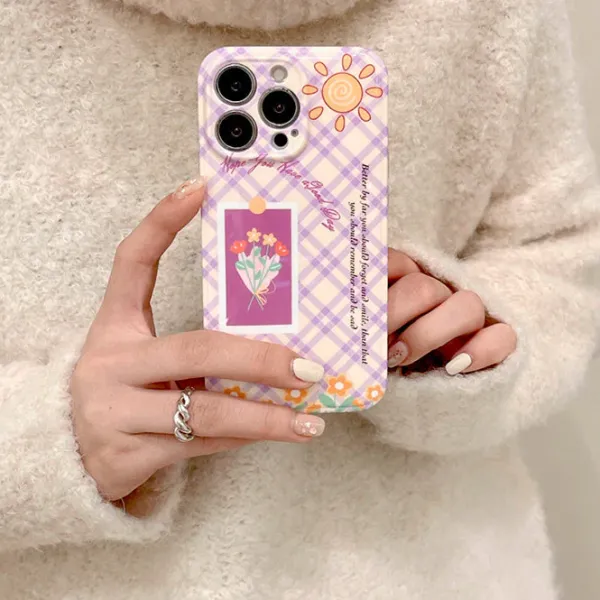 Iphone Cases*Boogzel Clothing Lovely Flower iPhone Case Purple
