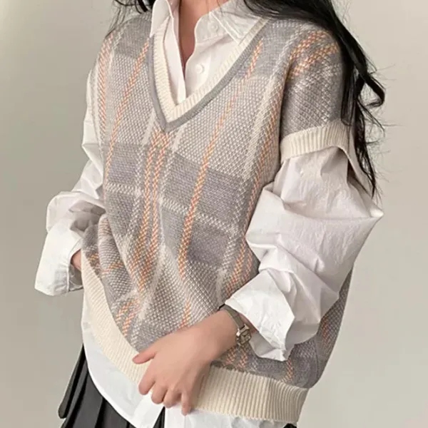 Knit Vests*Boogzel Clothing Meet Me On Campus Blue Vest