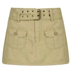 Skirts*Boogzel Clothing Mercury Rising Mini Skirt Beige