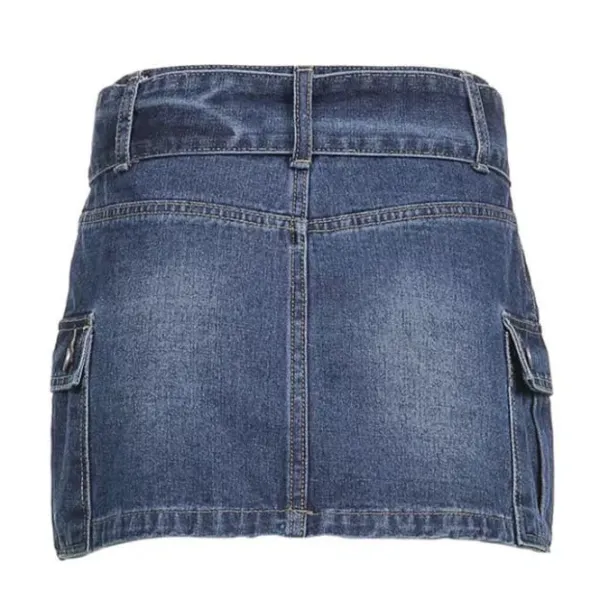 Skirts*Boogzel Clothing Mercury Rising Y2K Denim Skirt Blue