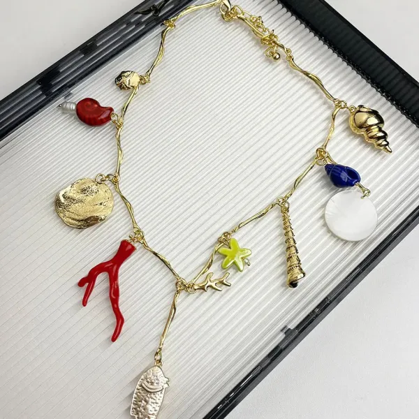Necklaces & Chokers*Boogzel Clothing Mermaidcore Aesthetic Pendant Necklace Multi