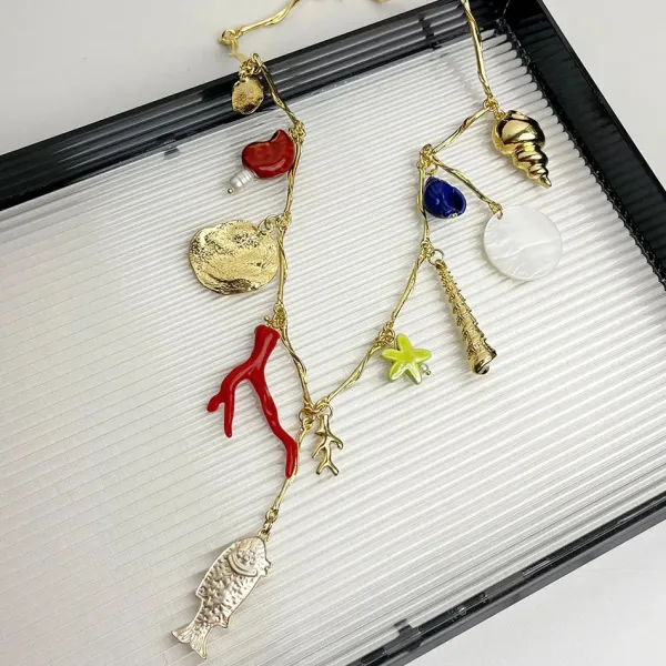 Necklaces & Chokers*Boogzel Clothing Mermaidcore Aesthetic Pendant Necklace Multi