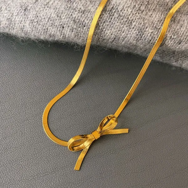 Necklaces & Chokers*Boogzel Clothing Metal Bow Choker Necklace