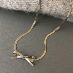 Necklaces & Chokers*Boogzel Clothing Metal Bow Choker Necklace