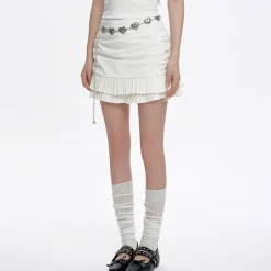 Skirts*Boogzel Clothing Milk Double-Layer Mini Skirt White