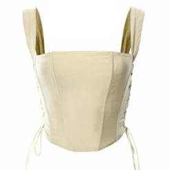 Corset Tops|Crop Tops*Boogzel Clothing Minimalist Aesthetic Corset Top Beige