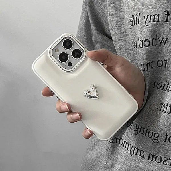 Iphone Cases*Boogzel Clothing Minimalist Aesthetic Heart iPhone Case White