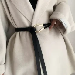 Belts & Chains*Boogzel Clothing Minimalist Aesthetic Leather Belt Black