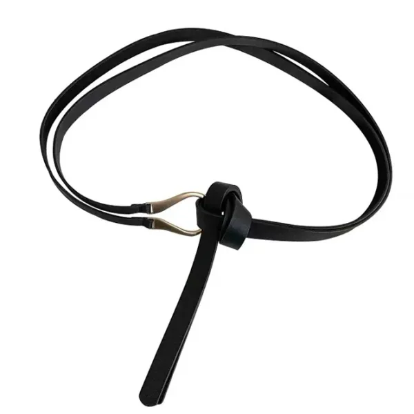 Belts & Chains*Boogzel Clothing Minimalist Aesthetic Leather Belt Black