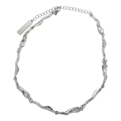 Necklaces & Chokers*Boogzel Clothing Minimalist Aesthetic Necklace Silver
