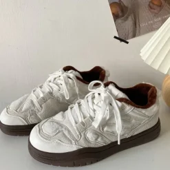 Aesthetic Sneakers*Boogzel Clothing Minimalist Aesthetic Soft Sneakers Grey/brown