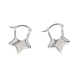 Earrings*Boogzel Clothing Minimalist Aesthetic Star Earrings Silver