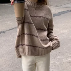 Striped Sweaters|Sweaters*Boogzel Clothing Minimalist Aesthetic Striped Sweater