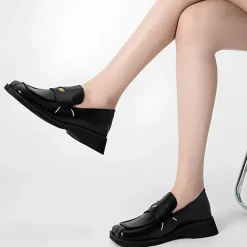 Classics|Boots / Platform Boots*Boogzel Clothing Minimalist Chunky Loafers Black