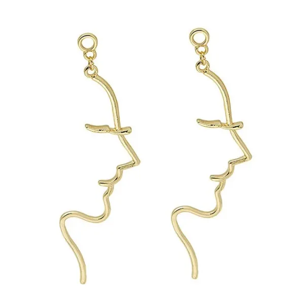 Earrings*Boogzel Clothing Minimalist Face Outline Earrings
