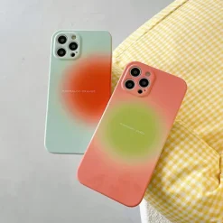 Iphone Cases*Boogzel Clothing Minimalist Orange Green iPhone Case
