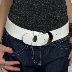 Belts & Chains*Boogzel Clothing Minimalist Outfit Aesthetic Belt White
