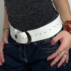 Belts & Chains*Boogzel Clothing Minimalist Outfit Aesthetic Belt White