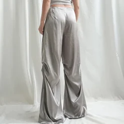 Pants & Trousers*Boogzel Clothing Miracle Satin Wide Pants Grey