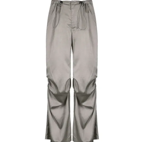 Pants & Trousers*Boogzel Clothing Miracle Satin Wide Pants Grey