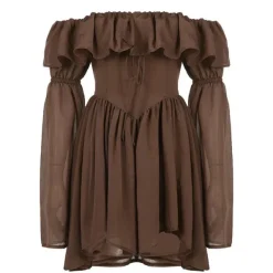 Dresses & Rompers*Boogzel Clothing Mocha Mini Dress Brown