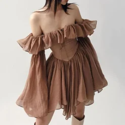 Dresses & Rompers*Boogzel Clothing Mocha Mini Dress Brown