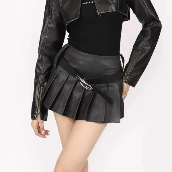 Skirts*Boogzel Clothing Model Behavior Leather Skirt