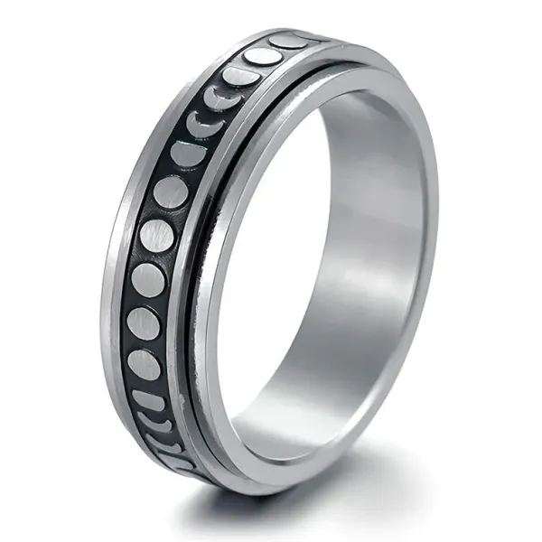 Anxiety Rings*Boogzel Clothing Moon Phases Fidget Ring Black