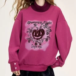 Sweatshirts*Boogzel Clothing Moonlight Flight Printed Sweatshirt Pink