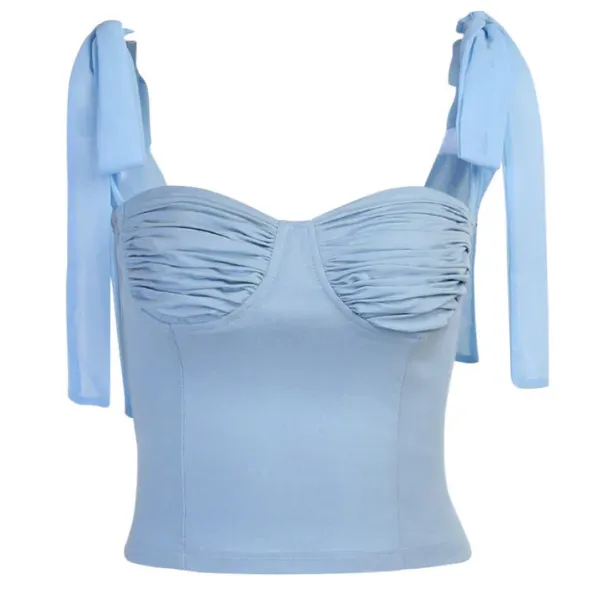 Y2K Tops|Corset Tops*Boogzel Clothing Morning In Paris Bow Tie Top