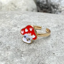Anxiety Rings|Rings*Boogzel Clothing Mushroom Anxiety Ring