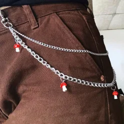 Other|Belts & Chains*Boogzel Clothing Mushroom Pant Chain Belt Silver