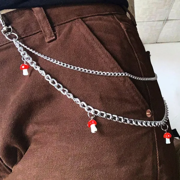 Other|Belts & Chains*Boogzel Clothing Mushroom Pant Chain Belt Silver