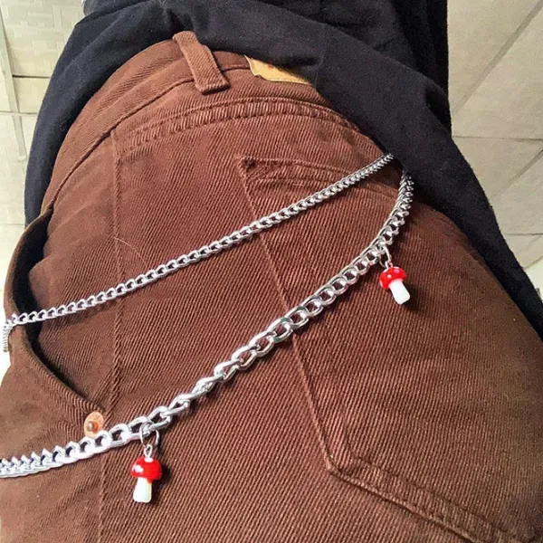 Other|Belts & Chains*Boogzel Clothing Mushroom Pant Chain Belt Silver
