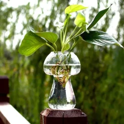 Flower Vases|Aesthetic Room Decor*Boogzel Clothing Mushroom Shaped Glass Vase