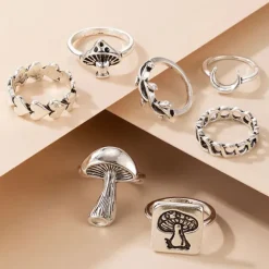 Rings*Boogzel Clothing Mushrooms Ring Set
