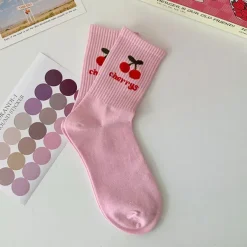 Socks*Boogzel Clothing Naturally Sweet Pink Aesthetic Socks