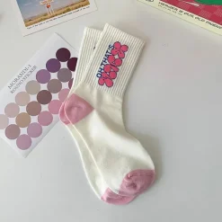 Socks*Boogzel Clothing Naturally Sweet Pink Aesthetic Socks