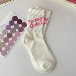 Socks*Boogzel Clothing Naturally Sweet Pink Aesthetic Socks