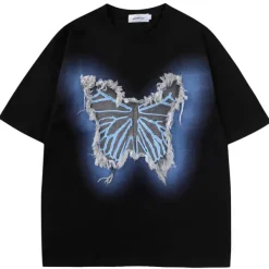 Aesthetic T-Shirts & Graphic Tees*Boogzel Clothing Neon Butterfly Oversized T-Shirt