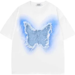 Aesthetic T-Shirts & Graphic Tees*Boogzel Clothing Neon Butterfly Oversized T-Shirt