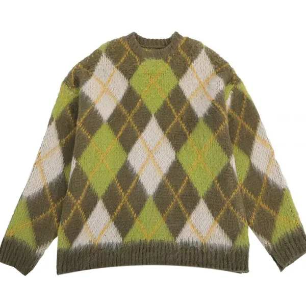 Argyle Sweaters & Vests|Sweaters*Boogzel Clothing New Student Argyle Sweater Green