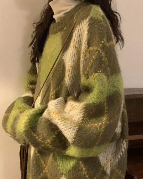 Argyle Sweaters & Vests|Sweaters*Boogzel Clothing New Student Argyle Sweater Green