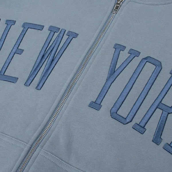 Hoodies*Boogzel Clothing New York Embroidery Hoodie Blue