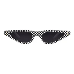 Sunglasses*Boogzel Clothing Nico Checkered Sunglasses White/Black