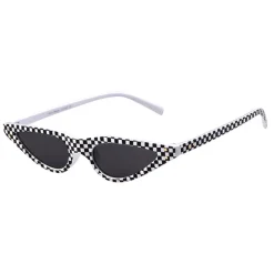 Sunglasses*Boogzel Clothing Nico Checkered Sunglasses White/Black