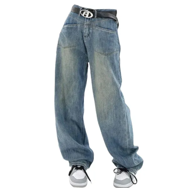 Jeans*Boogzel Clothing Nonconformist Wide Jeans Blue