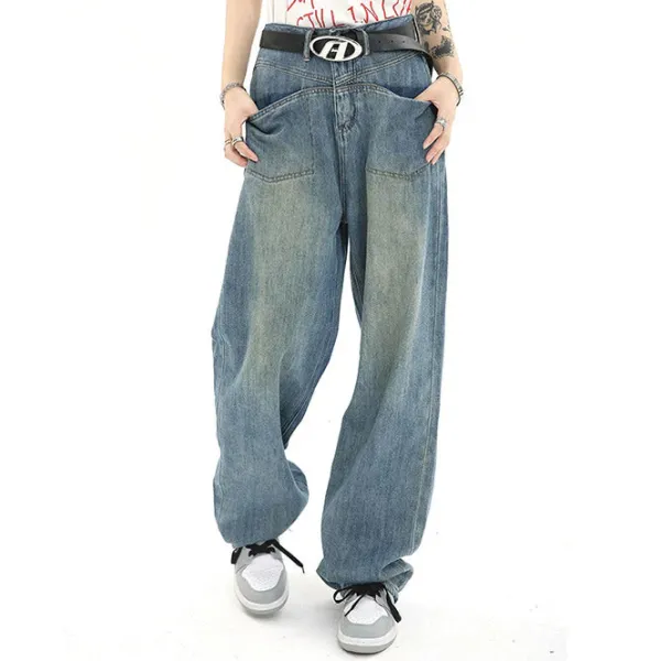 Jeans*Boogzel Clothing Nonconformist Wide Jeans Blue